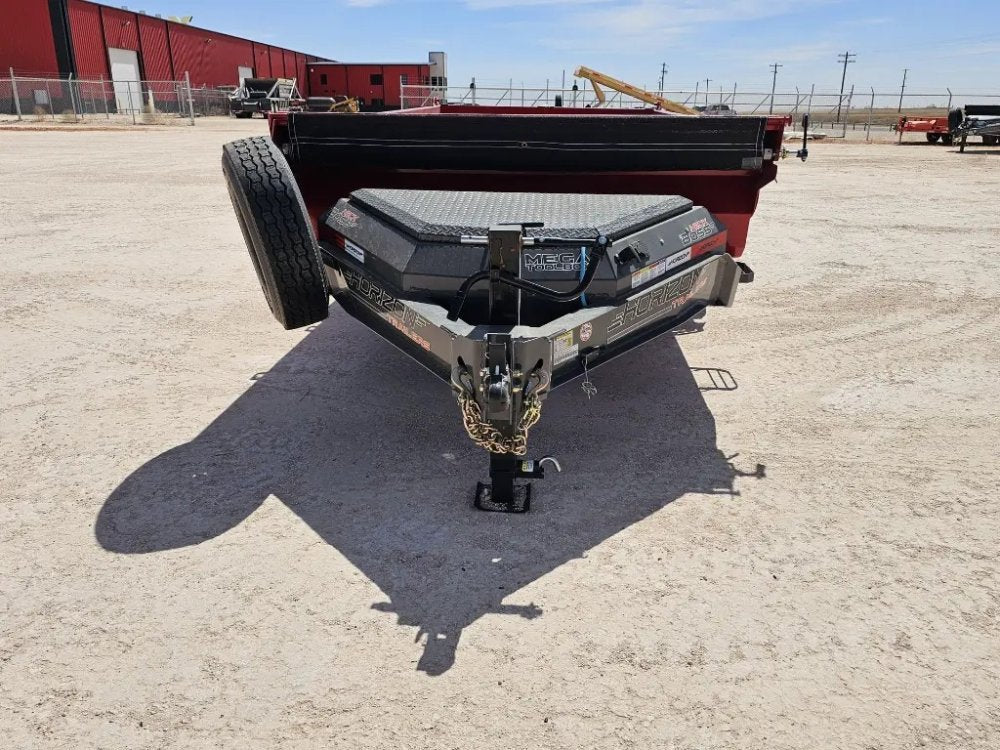 14' Horizon HZ7 Bumper Pull Dump Trailer 24" Side Walls - (2) 7K Axles 15065