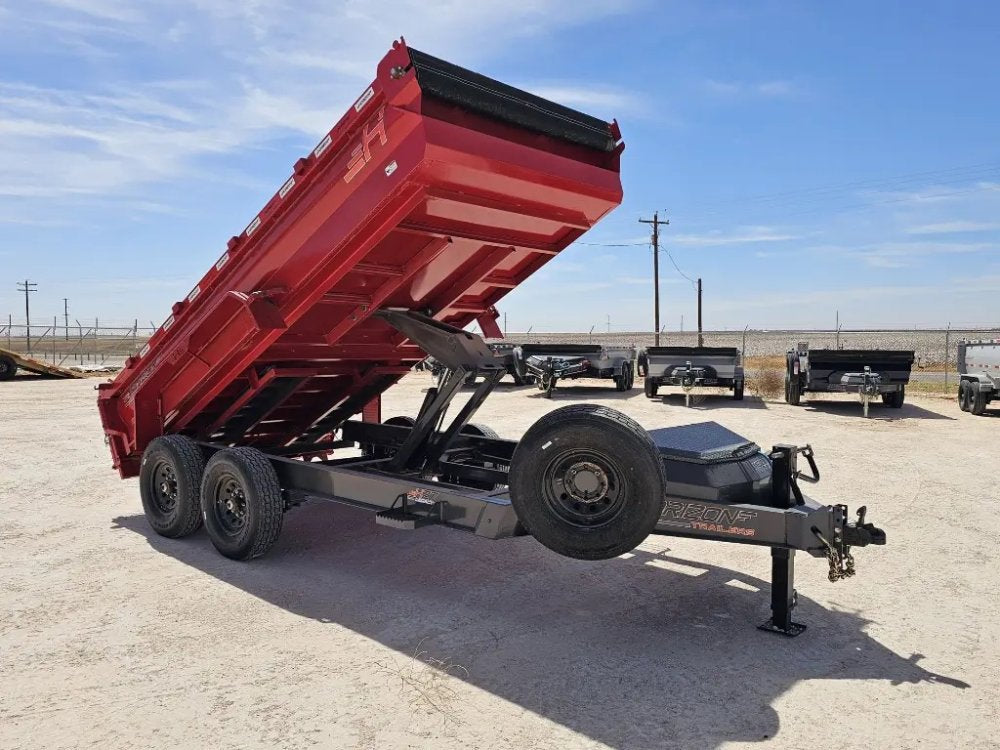 14' Horizon HZ7 Bumper Pull Dump Trailer 24" Side Walls - (2) 7K Axles 15065