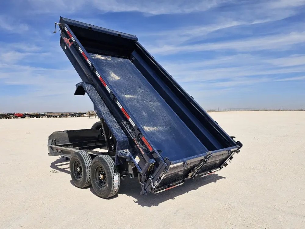 14' Horizon HZ7 Bumper Pull Dump Trailer 24" Side Walls - (2) 7K Axles 15273