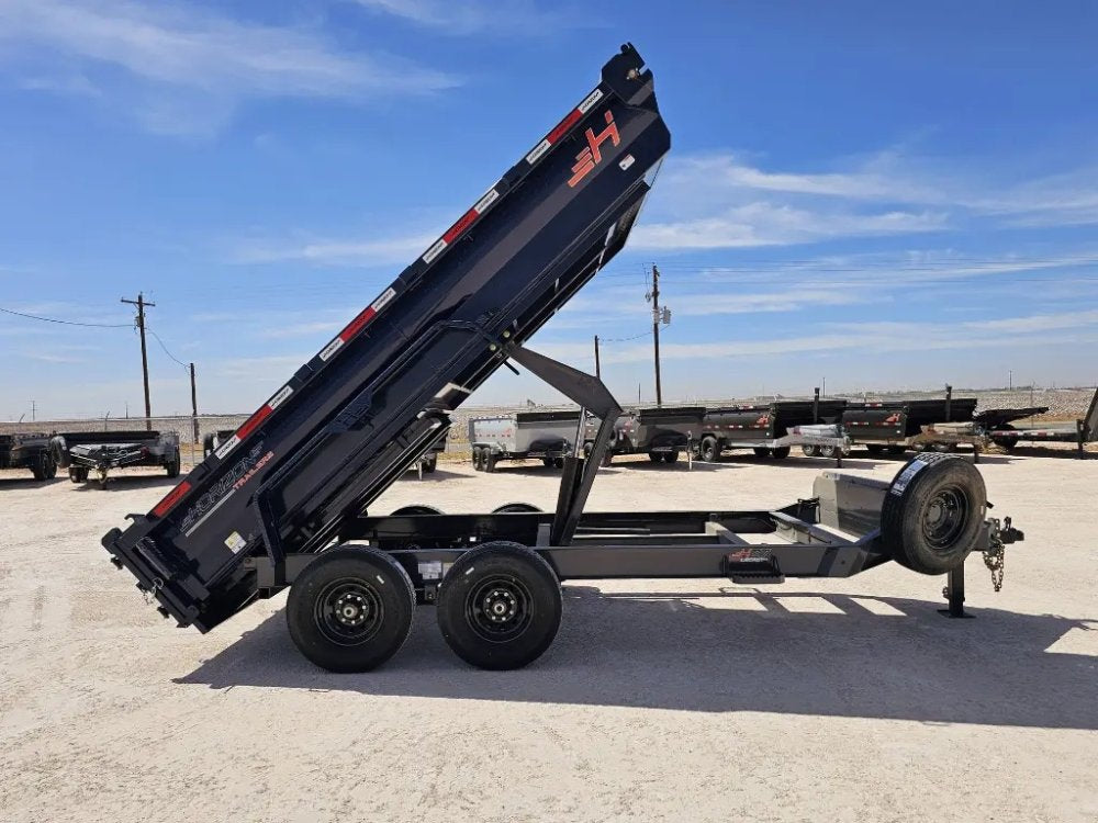 14' Horizon HZ7 Bumper Pull Dump Trailer 24" Side Walls - (2) 7K Axles 15273