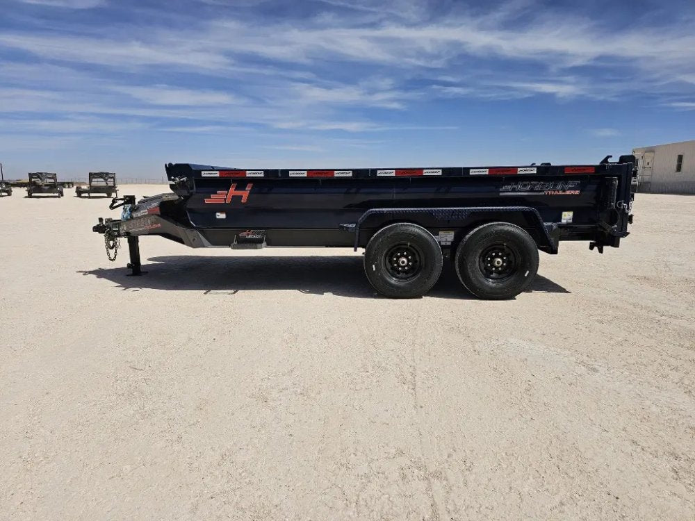 14' Horizon HZ7 Bumper Pull Dump Trailer 24" Side Walls - (2) 7K Axles 15273