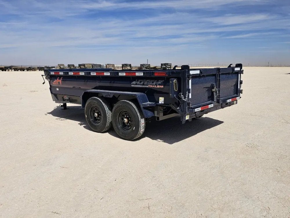 14' Horizon HZ7 Bumper Pull Dump Trailer 24" Side Walls - (2) 7K Axles 15273