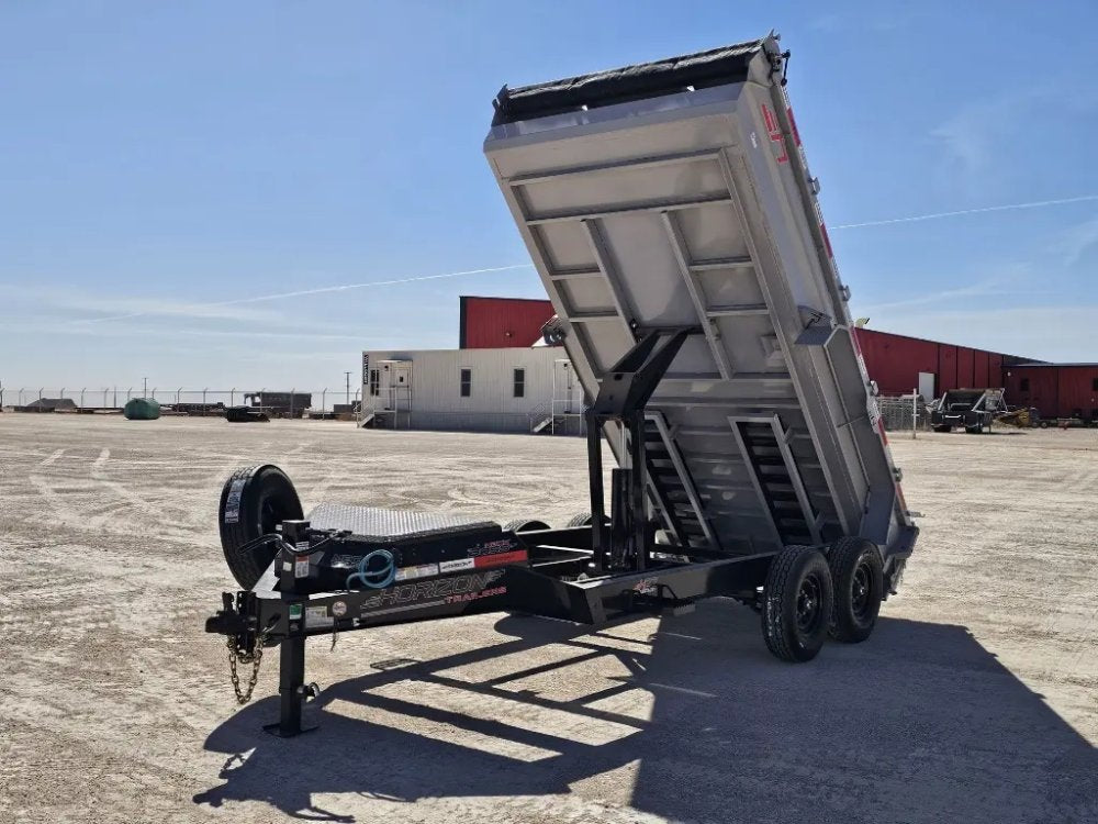 14' Horizon HZ7 Bumper Pull Dump Trailer 24" Side Walls - (2) 7K Axles 15265