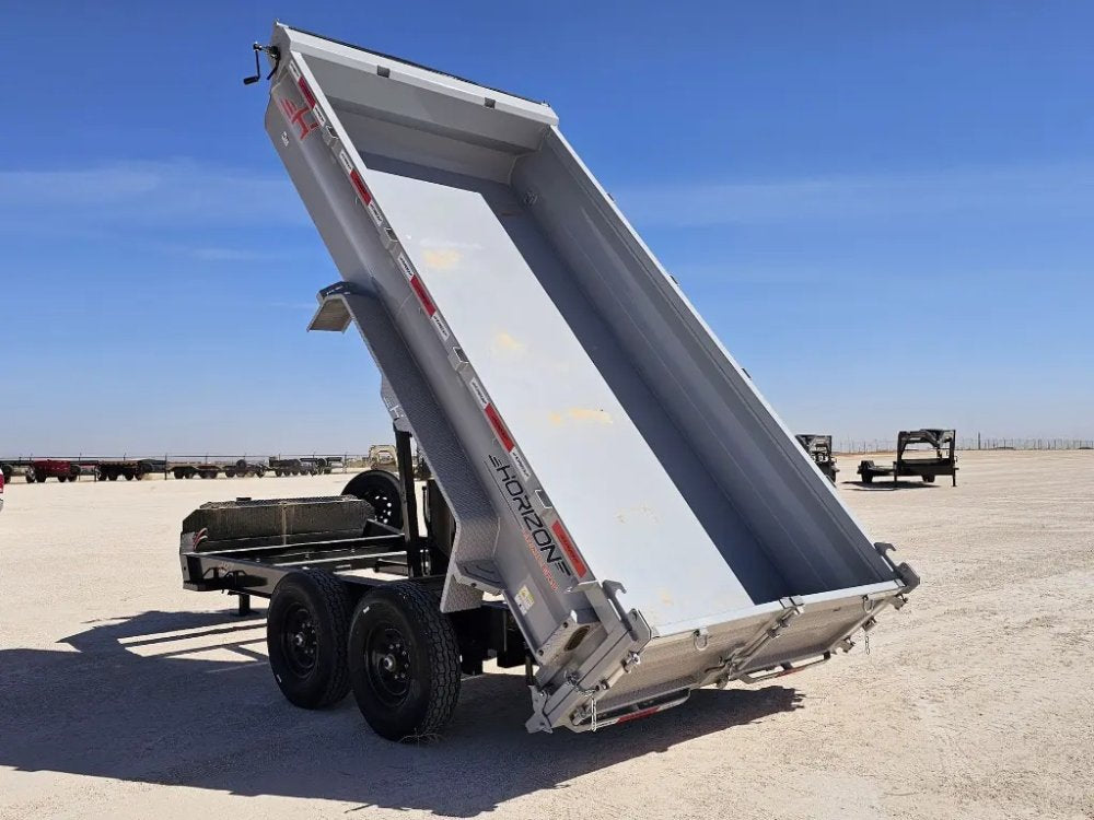 14' Horizon HZ7 Bumper Pull Dump Trailer 24" Side Walls - (2) 7K Axles 15265