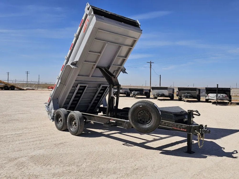 14' Horizon HZ7 Bumper Pull Dump Trailer 24" Side Walls - (2) 7K Axles 15265