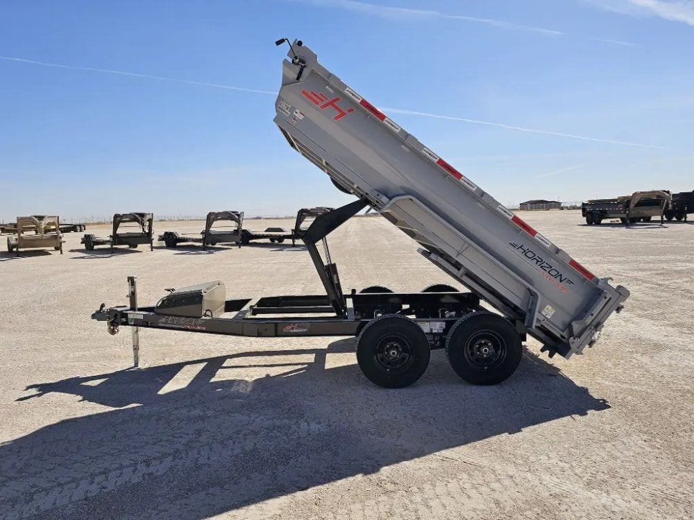 12' Horizon HZ6 Bumper Pull Dump Trailer 24" Side Walls - (2) 5.2K Axles 15158