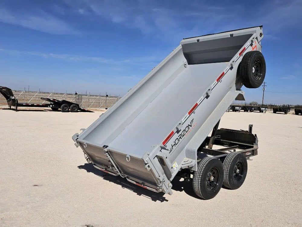 12' Horizon HZ6 Bumper Pull Dump Trailer 24" Side Walls - (2) 5.2K Axles 15158