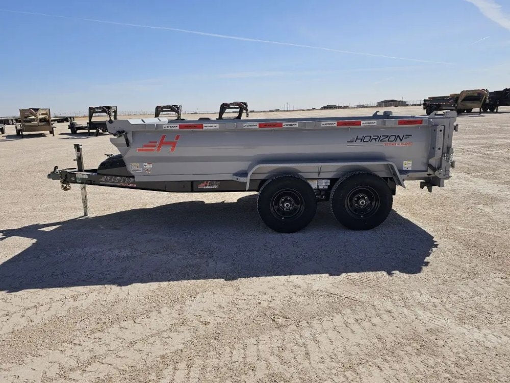 12' Horizon HZ6 Bumper Pull Dump Trailer 24" Side Walls - (2) 5.2K Axles 15158