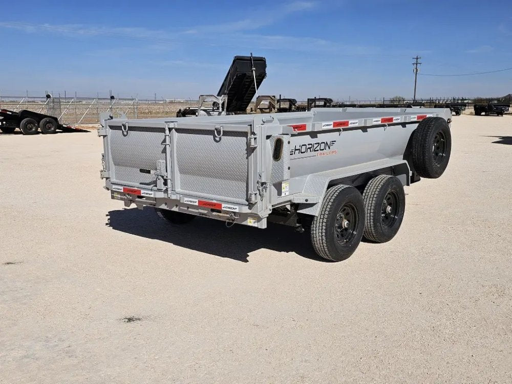 12' Horizon HZ6 Bumper Pull Dump Trailer 24" Side Walls - (2) 5.2K Axles 15158