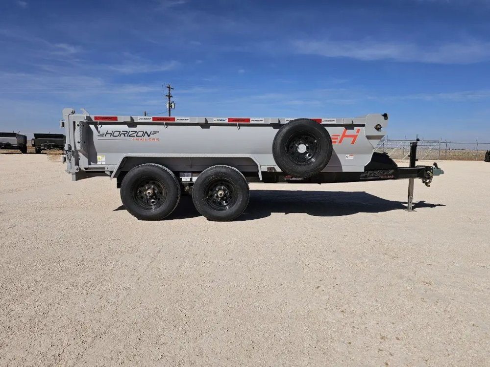 12' Horizon HZ6 Bumper Pull Dump Trailer 24" Side Walls - (2) 5.2K Axles 15158