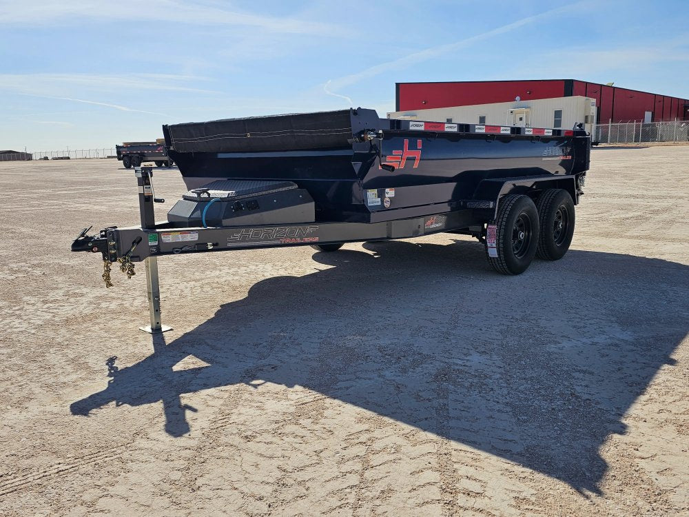 12' Horizon HZ6 Bumper Pull Dump Trailer 24" Side Walls - (2) 5.2K Axles 15942