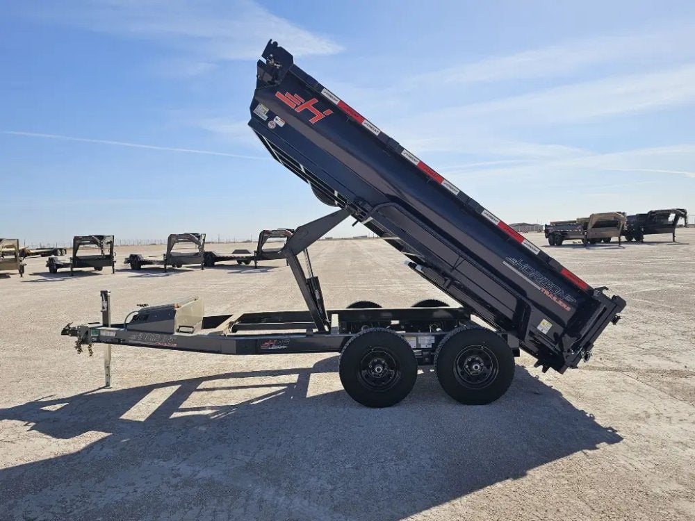 12' Horizon HZ6 Bumper Pull Dump Trailer 24" Side Walls - (2) 5.2K Axles 15942