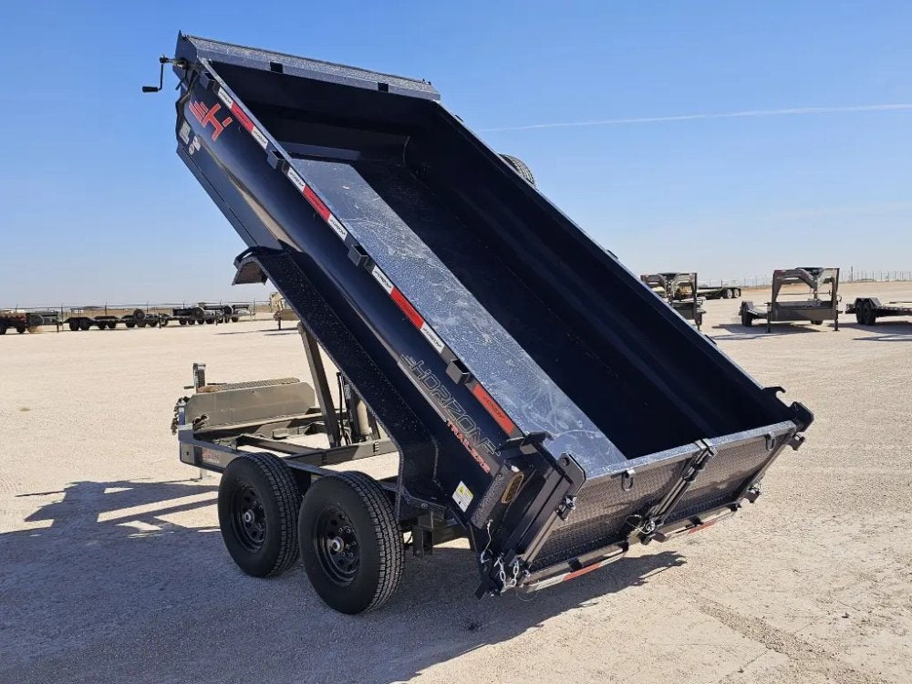 12' Horizon HZ6 Bumper Pull Dump Trailer 24" Side Walls - (2) 5.2K Axles 15942