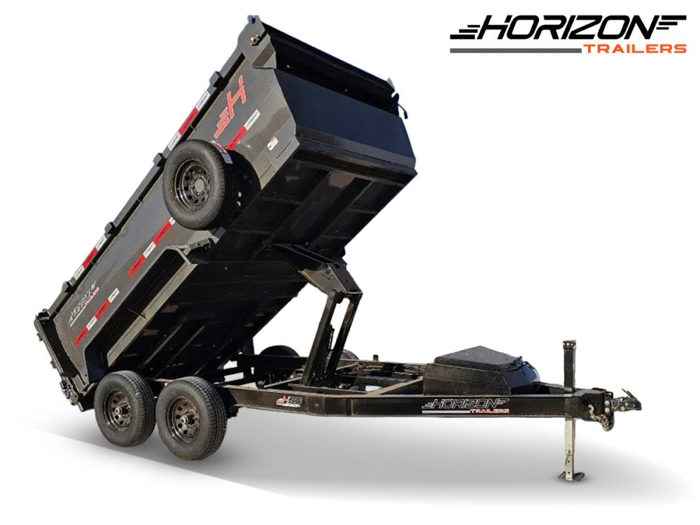 12' Horizon HZ6 Bumper Pull Dump Trailer 36" Side Walls - (2) 5.2K Axles 15964