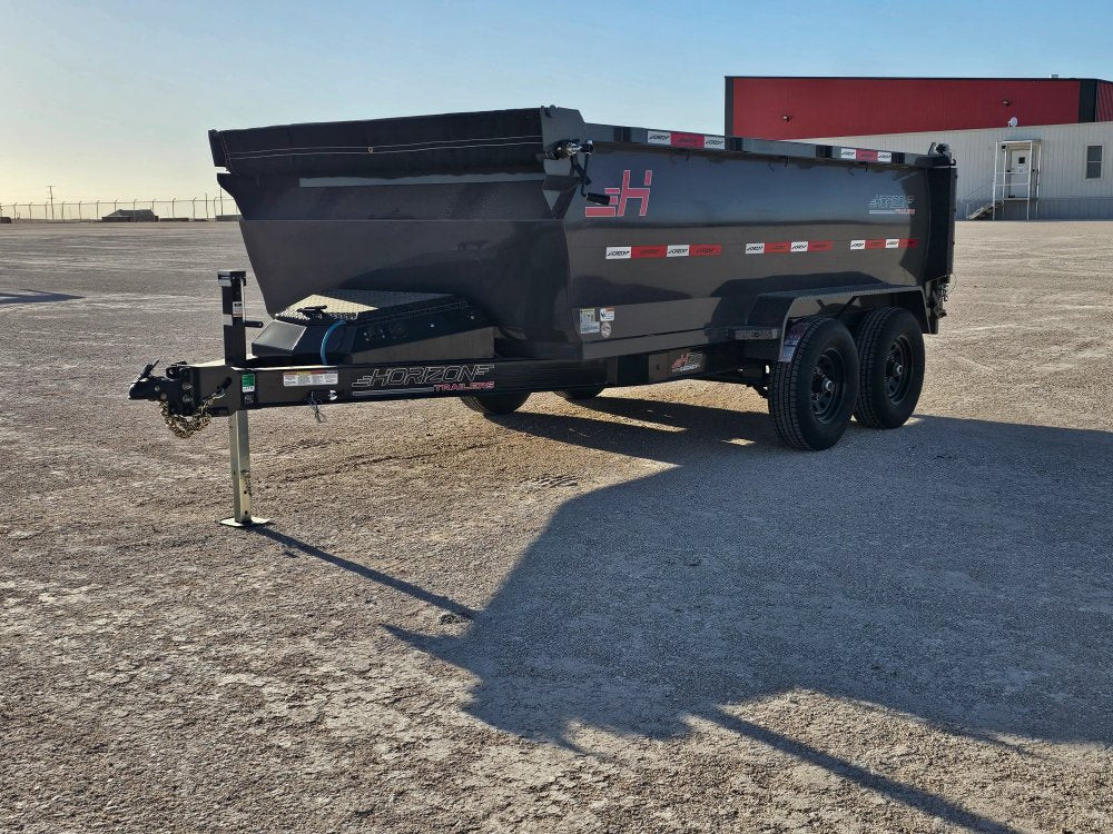 12' Horizon HZ6 Bumper Pull Dump Trailer 36" Side Walls - (2) 5.2K Axles 15964