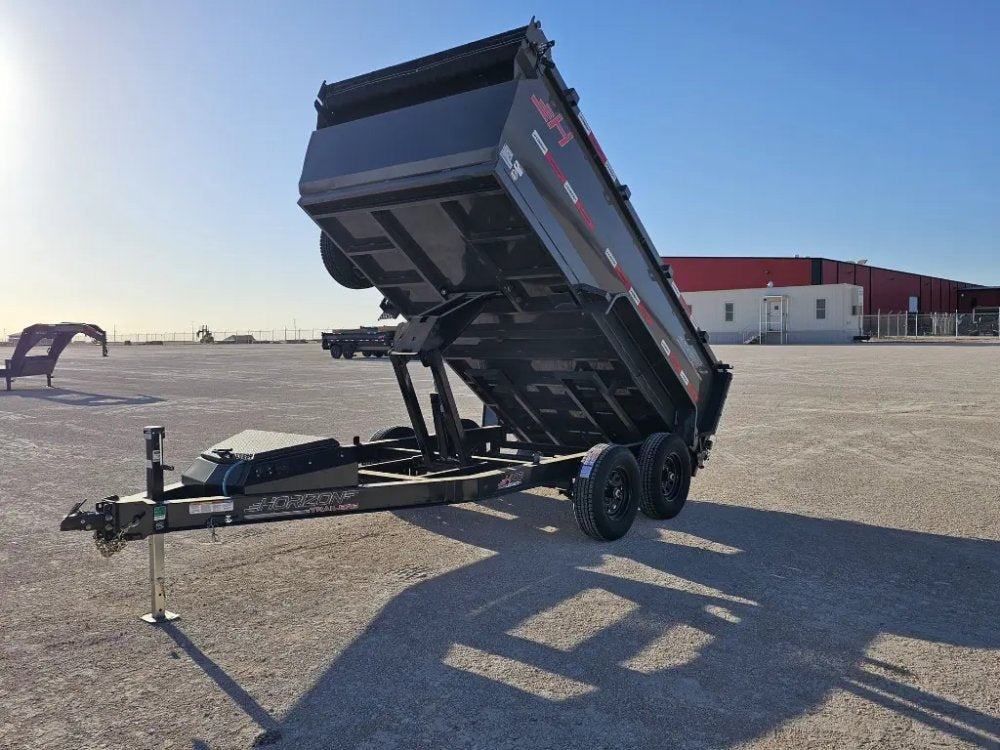 12' Horizon HZ6 Bumper Pull Dump Trailer 36" Side Walls - (2) 5.2K Axles 15964
