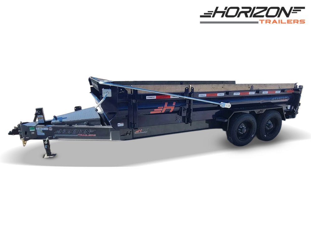 16' Horizon HZX Gooseneck Dump Trailer 24" Side Walls - (2) 10K Axles 2428