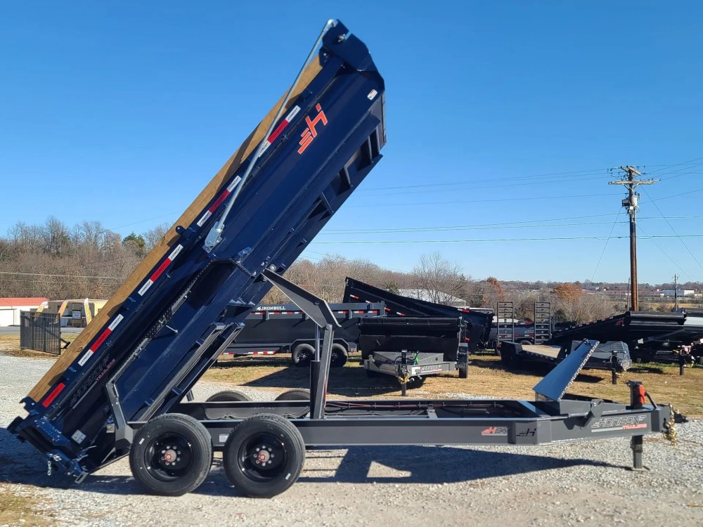 16' Horizon HZX Gooseneck Dump Trailer 24" Side Walls - (2) 10K Axles 2428