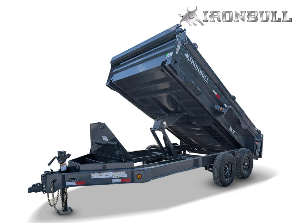 14' x 83" Iron Bull DWB Bumper Pull Dump Trailer 24" Side Walls - (2) 7,000 lb Axles 104163