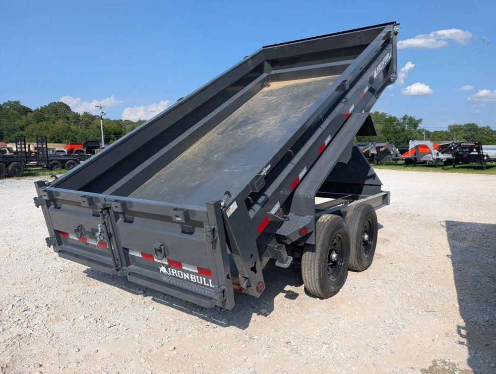 14' x 83" Iron Bull DWB Bumper Pull Dump Trailer 24" Side Walls - (2) 7,000 lb Axles 104163