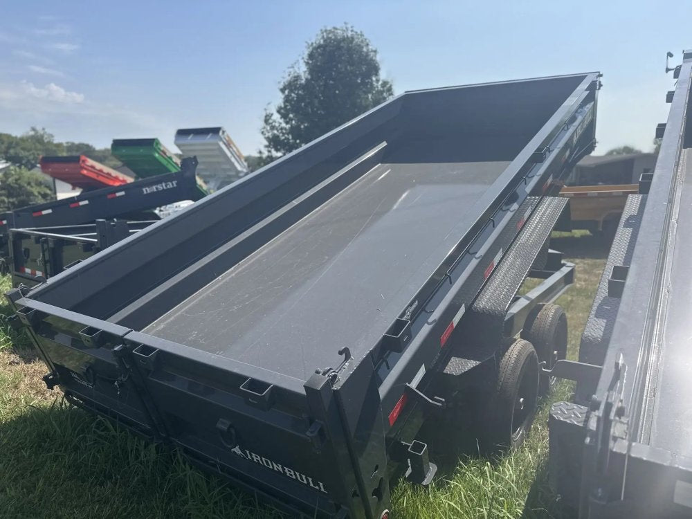 16' x 83" Iron Bull DWB Bumper Pull Dump Trailer 24" Side Walls - (2) 7,000 lb Axles 34901