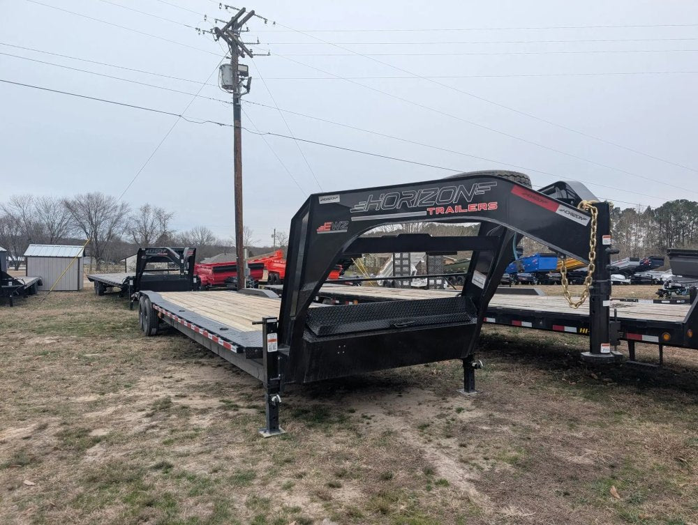Horizon EWZ 34' Goosneck Driveover Fender Equipment Trailer 7K (32'+2') 12114