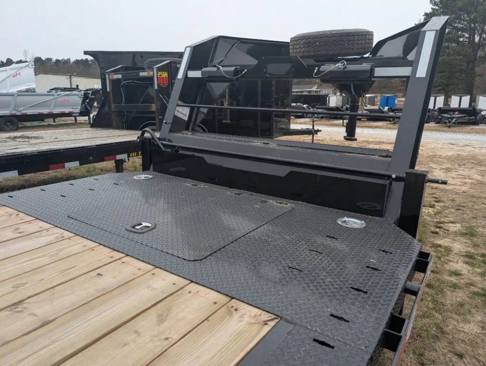 34' Horizon EWZ Gooseneck Equipment Trailer Slide In Ramps - (2) 7K Axles 012114