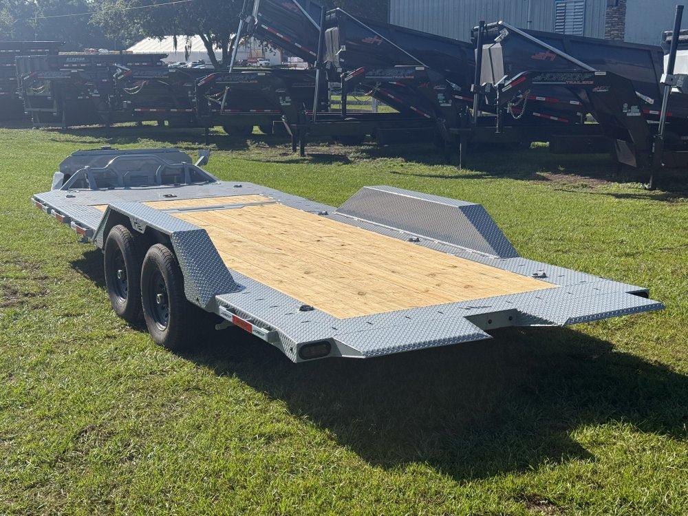 22' Horizon ETZ Bumper Pull Equipment Tilt Trailer Drive Over Fenders - (2) 8K Axles d7-459
