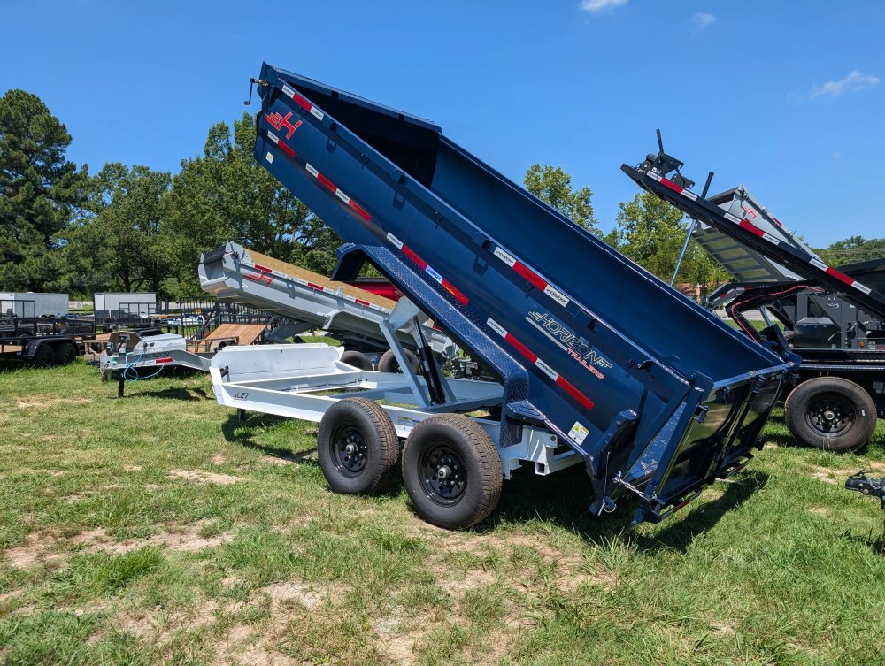 14' Horizon LZ7 Bumper Pull Dump Trailer 30" Side Walls - (2) 7K Axles 10998