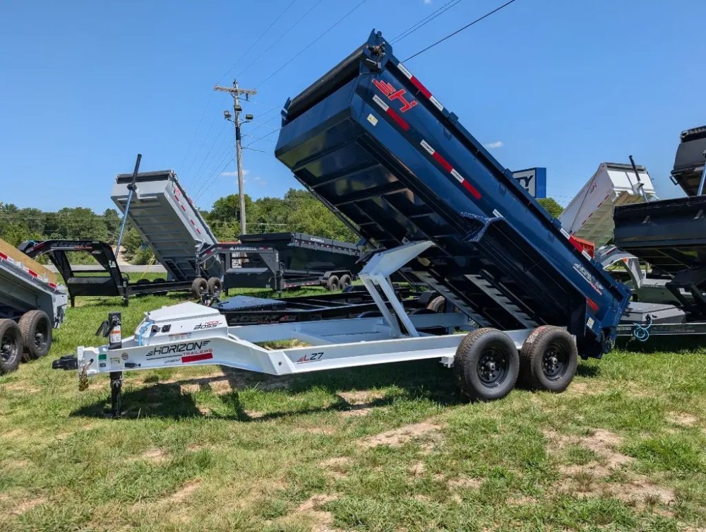 14' Horizon LZ7 Bumper Pull Dump Trailer 30" Side Walls - (2) 7K Axles 10998