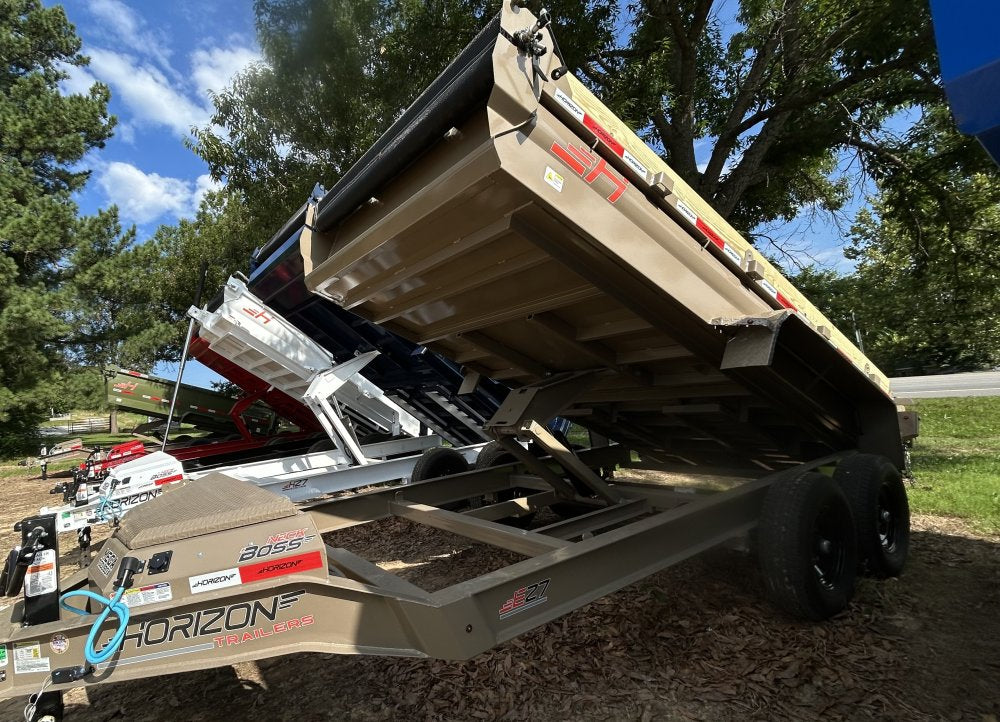 14' Horizon EZ7 Bumper Pull Dump Trailer 19" Sides - (2) 7K Axles 018776