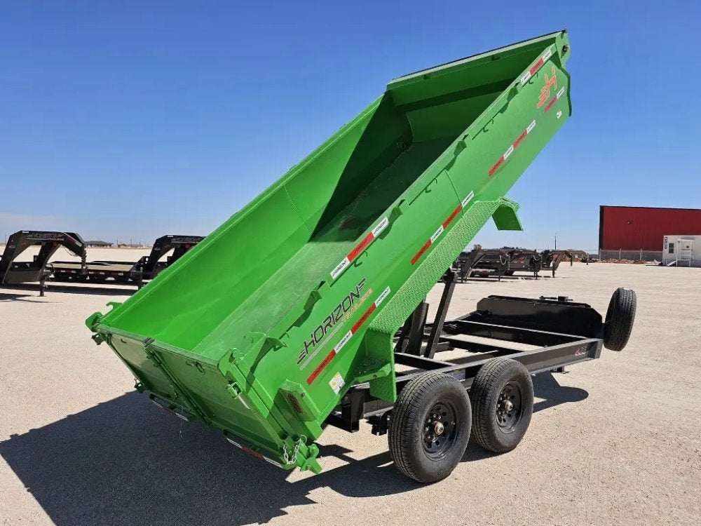 14' Horizon LZ7 Bumper Pull Dump Trailer 30" Side Walls - (2) 7K Axles 15931