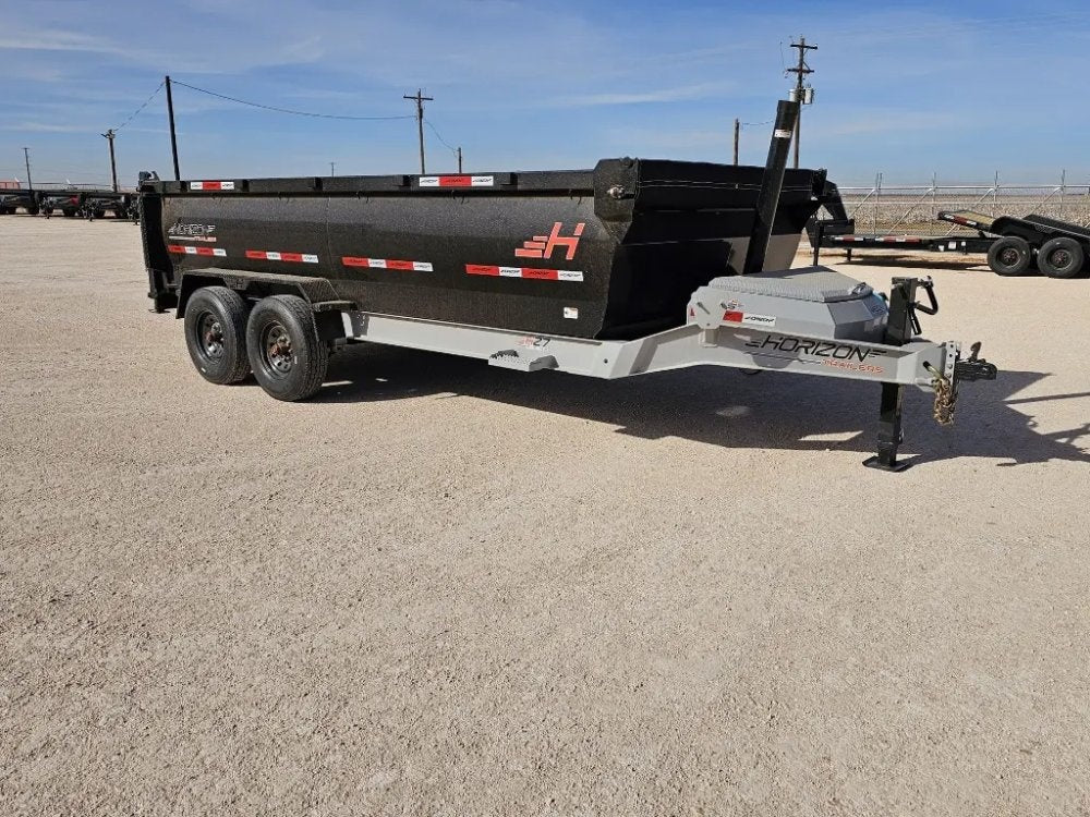 16' Horizon HZ7 Bumper Pull Dump Trailer 36" Side Walls - (2) 8K Axles 16151