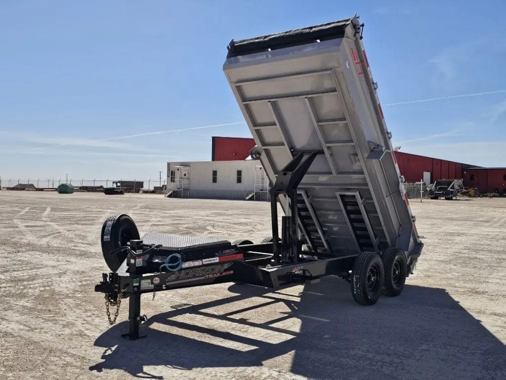 14' Horizon HZ7 Bumper Pull Dump Trailer 24" Side Walls - (2) 7K Axles 15265