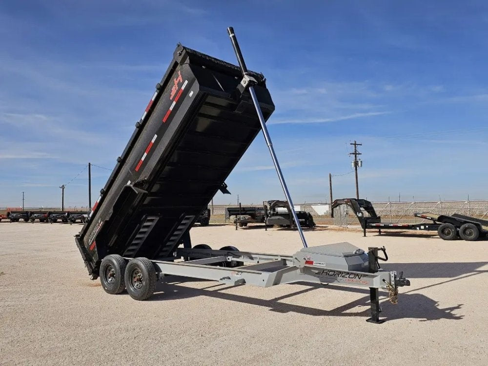 16' Horizon HZ7 Bumper Pull Dump Trailer 36" Side Walls - (2) 8K Axles 16151