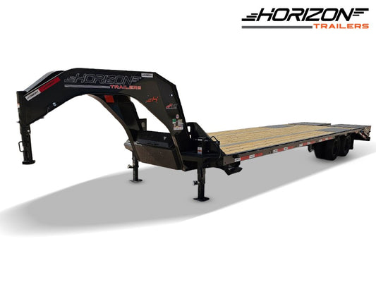 30' Horizon FHZ Gooseneck Dual Wheel Deckover Trailer Mega Ramps - (2) 10K Axles 16430