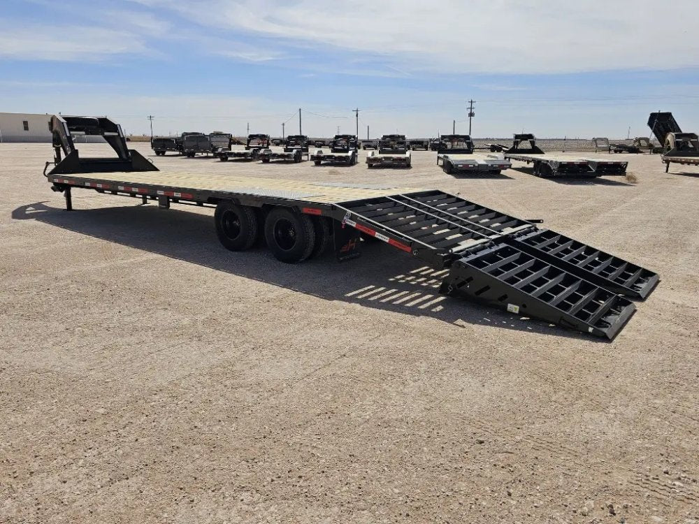30' Horizon FHZ Gooseneck Dual Wheel Deckover Trailer Mega Ramps - (2) 10K Axles 16430