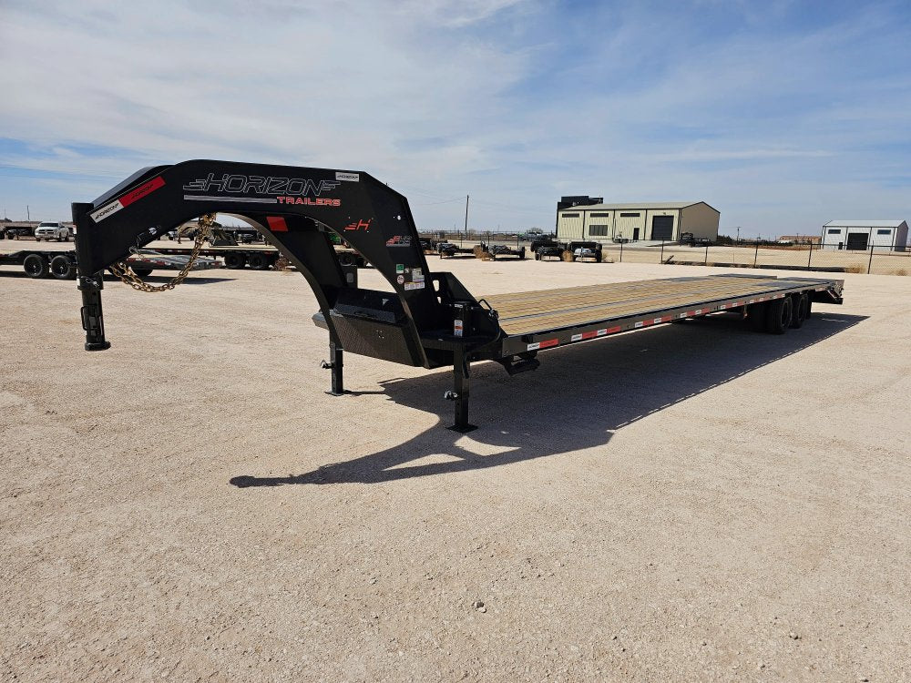 40' Horizon FHZ Gooseneck Dual Wheel Deckover Trailer Mega Ramps - (2) 12K Axles 13073