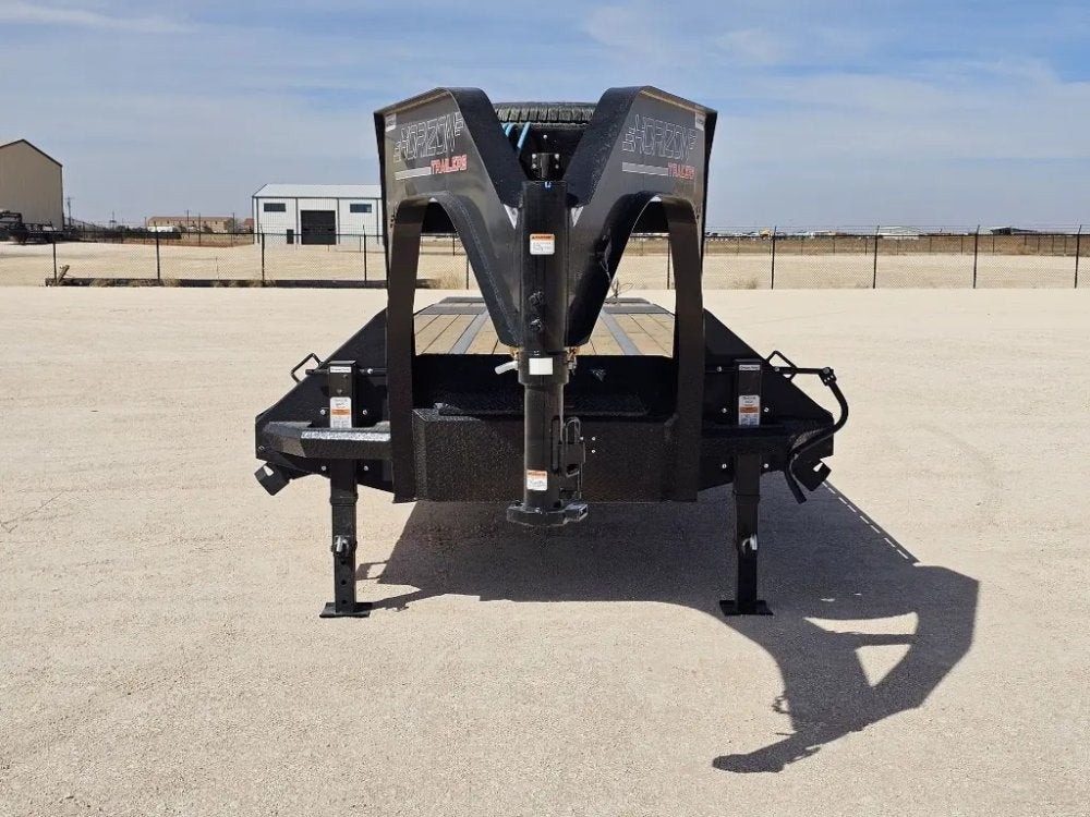 40' Horizon FHZ Gooseneck Dual Wheel Deckover Trailer Mega Ramps - (2) 12K Axles 13073
