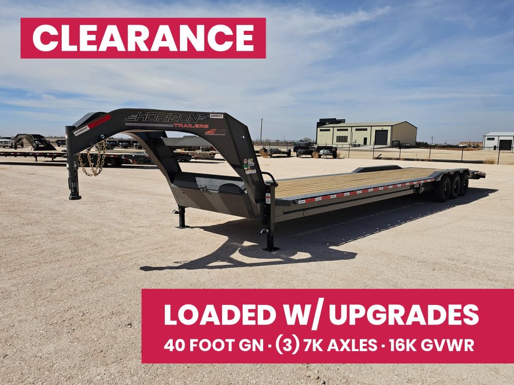 40' Horizon EWZ Gooseneck Equipment Trailer - (3) 7K Axles 15126