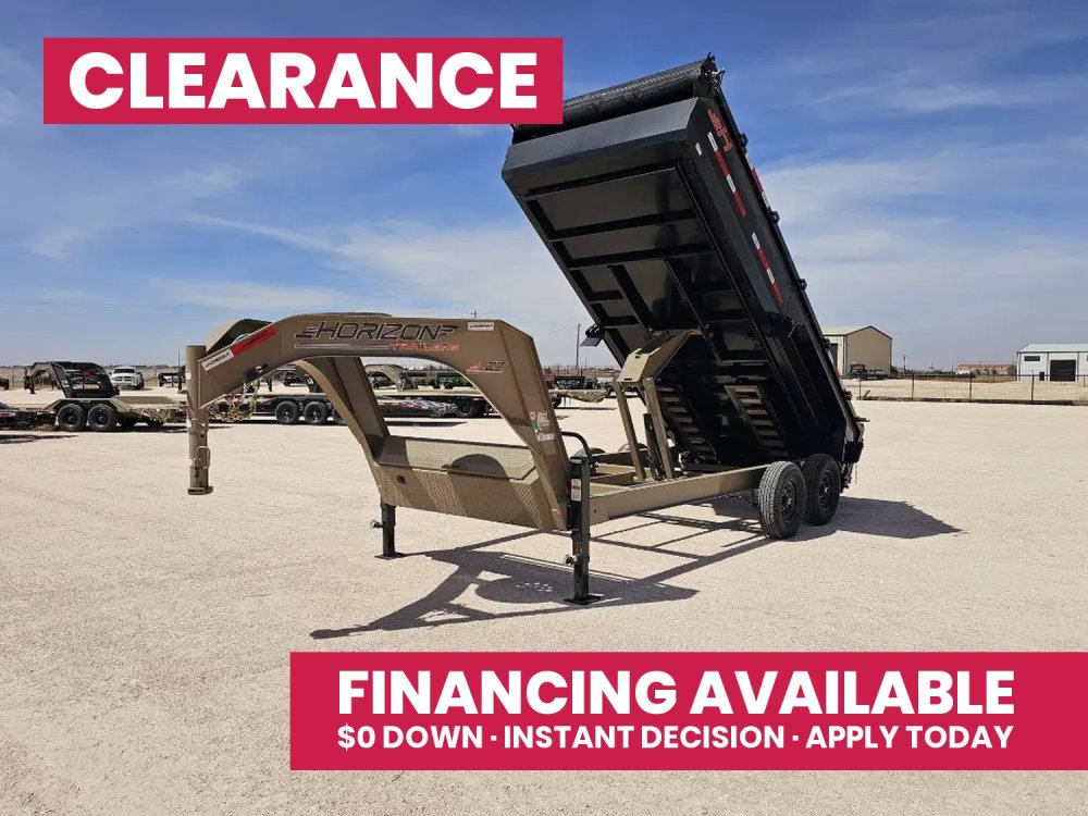16' Horizon LZ7 Gooseneck Dump Trailer 30" Side Walls - (2) 7K Axles 16651