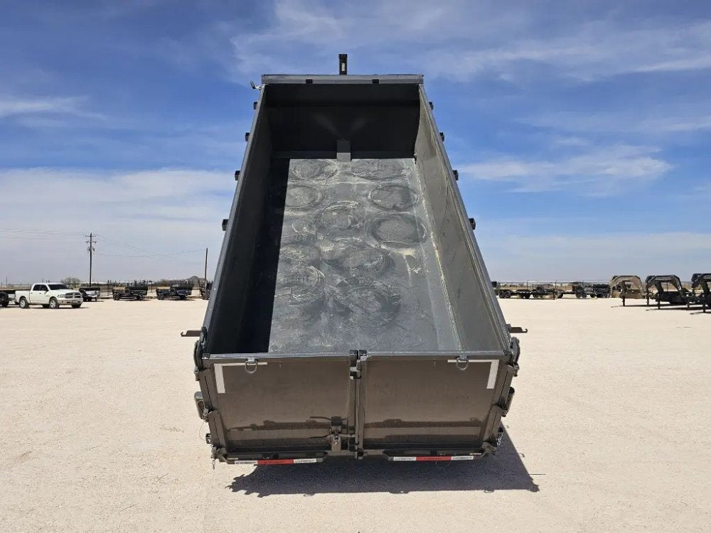 16' Horizon LZ7 Gooseneck Dump Trailer 42" Side Walls Telescopic Lift - (2) 7K Axles 15705