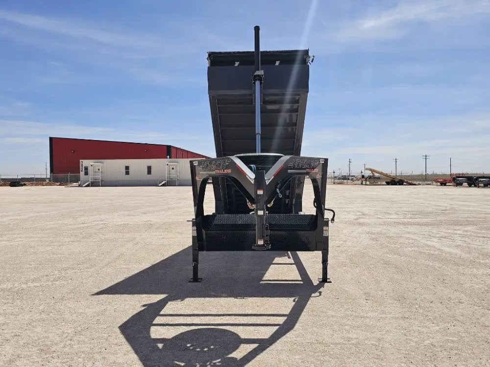 16' Horizon LZ7 Gooseneck Dump Trailer 42" Side Walls Telescopic Lift - (2) 7K Axles 15705