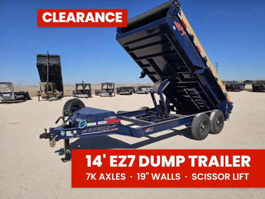 14' Horizon EZ7 Bumper Pull Dump Trailer 19" Sides - (2) 7K Axles 15842