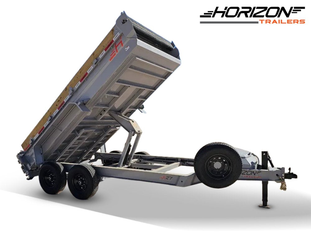 14' Horizon EZ7 Bumper Pull Dump Trailer 19" Sides - (2) 7K Axles 15294