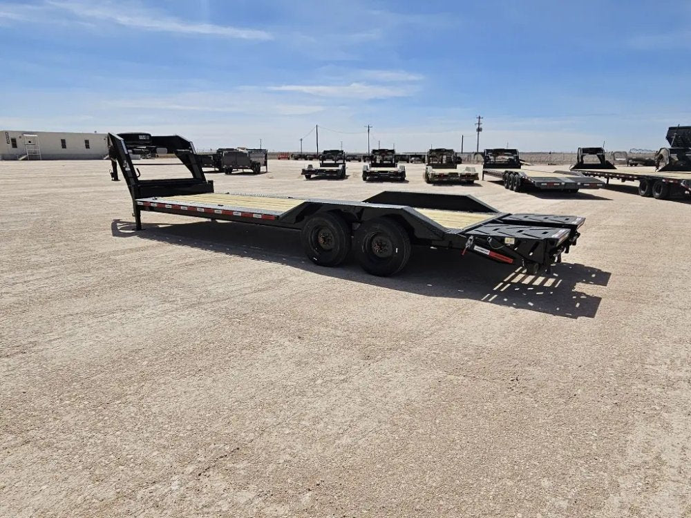 26' HEH Gooseneck Equipment Trailer Drive Over Fenders Mega Ramps - (2) 10K Axles 16126