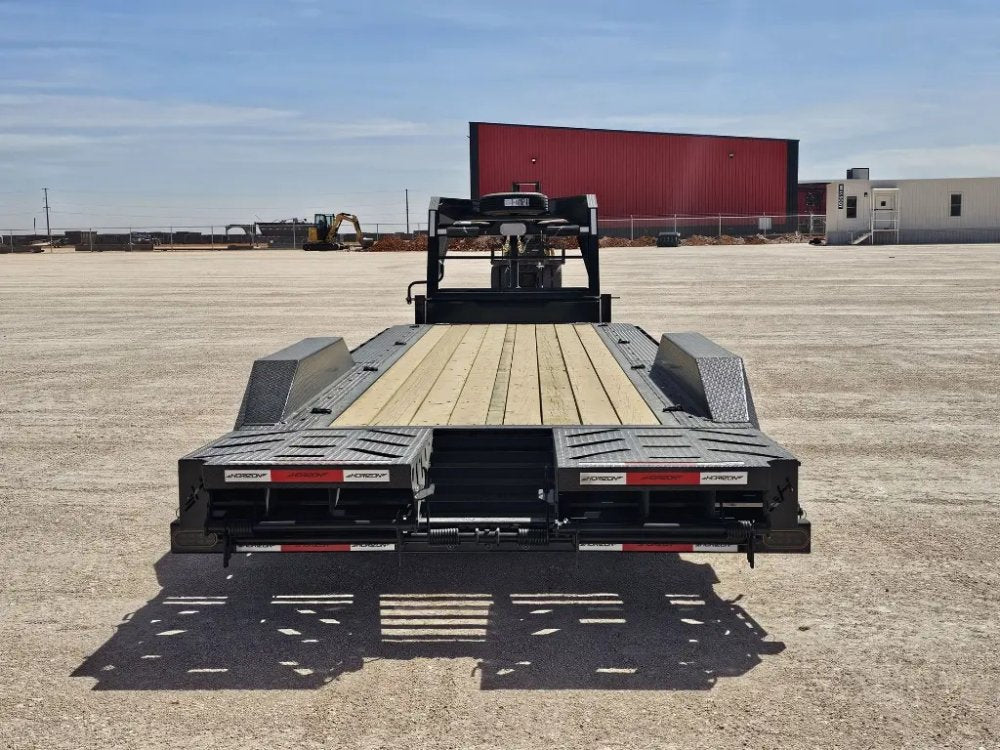 26' HEH Gooseneck Equipment Trailer Drive Over Fenders Mega Ramps - (2) 10K Axles 16126
