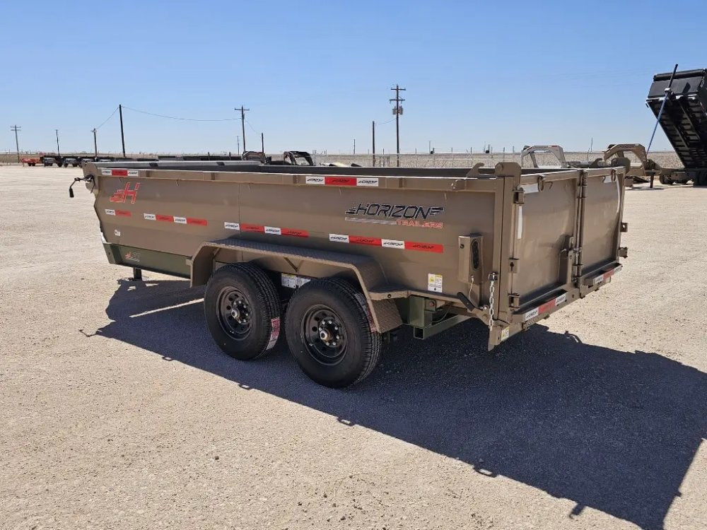 14' Horizon LZ7 Bumper Pull Dump Trailer 30" Side Walls - (2) 7K Axles 15933