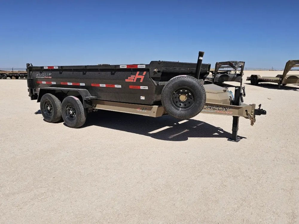 14' Horizon LZ7 Bumper Pull Dump Trailer 30" Side Walls - (2) 7K Axles 15888