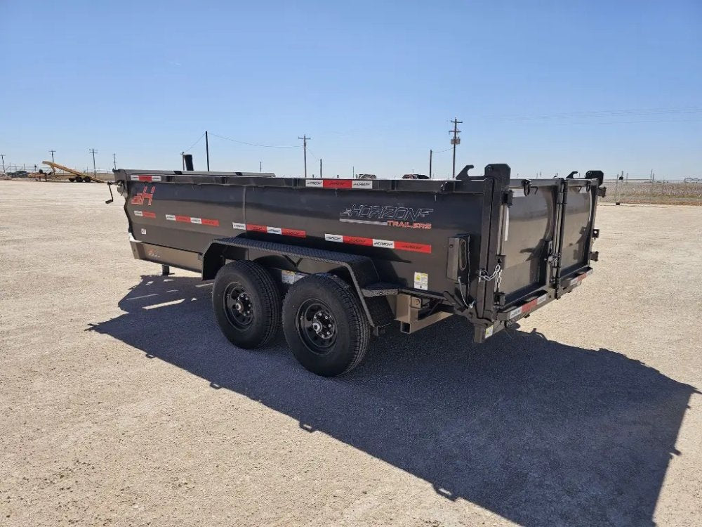 14' Horizon LZ7 Bumper Pull Dump Trailer 30" Side Walls - (2) 7K Axles 15888